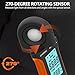 GOYERRNES Illuminance Light Meter, Digital Lux Foot Candles Meter 0.1~400,000 Lux (0.1~40,000 FC) with 270º Rotatable Detector, Lumen Meter Luxmeter for Plants LED Lights Indoor Outdoor