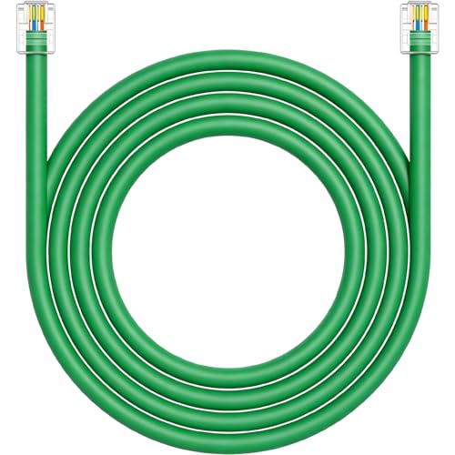 Câble DSL RJ11 CAT5E de 30m vert, cordon modem UTP haut débit compatible avec box internet ATT