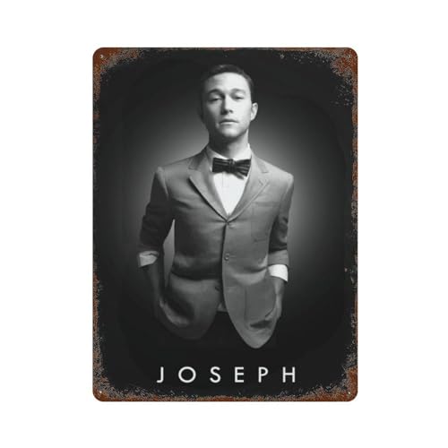 ETRVBDUB Póster de Actor Joseph Gordon Levitt para decoración de pared, póster de metal moderno, decoración de bar, 40 x 30 cm