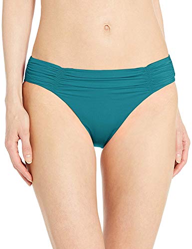Seafolly Women's Gathered Front Retro Pant Bikini Bottom Swimsuit, Shine on Eden, 6