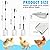 PINVNBY Stainless Steel Chicken Poop Scooper 3 in 1 Adjustable Long Handle Poop Scooper for Chicken(22.3" to 47.6") Multifunctional Chicken Coop Cleaning Tools Sifting Shovel Chicken Coop Accessories