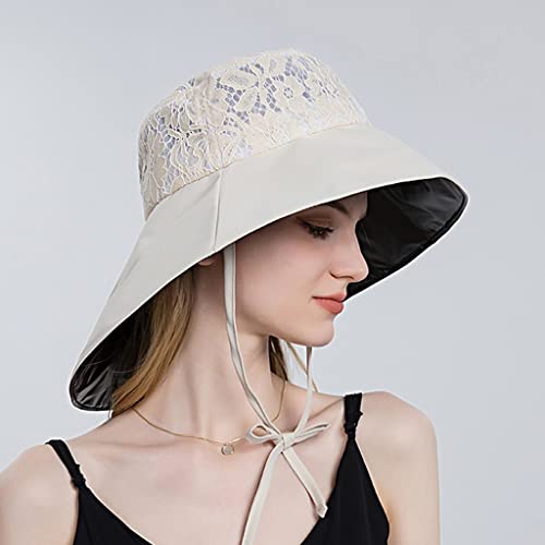 Chapeau d'été solide avec grand bord de protection pour femme