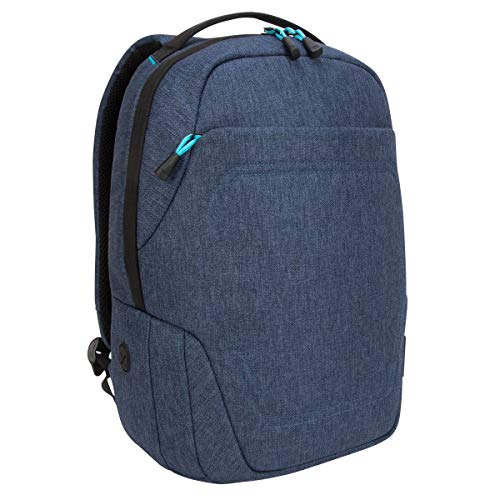 Targus Groove X2 TSB95201GL Rugzak, 27 liter, praktische laptoprugzak voor notebooks tot 15 inch, waterafstotende dagrugzak, ideaal voor universiteit en kantoor, blauw, 27 liter