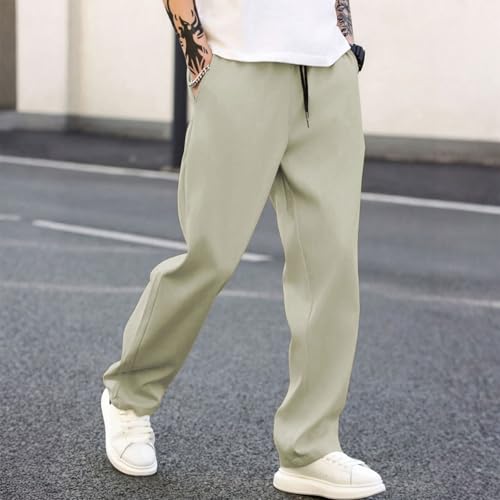 Men's Baggy Lounge Pants, High Waisted Drawstring Lightweight Hiking Athletic Pant Trousers with Pockets2