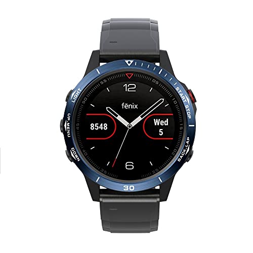 Accessoires de protection Garmin Fenix 5 5X Plus, lunette acier premium style et design A - 3