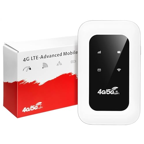 Portable 4G Cat4 LTE WiFi 6 Mobile Hotspot 5G Wi-Fi pocket Mobile Router with Pre-Installed SIM Card Connect 10 Devices for Travel Camping Car RV