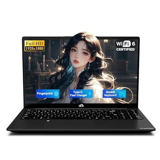 NIMO 15.6" FHD Laptop, 4 Cores Intel Twin Lake (up to 3.6GHz Beat i3-10110U) 8GB RAM 256GB SSD for Student & Office with 2 Year Warranty 65W Type-C, 53.58Wh Battery Backlit Keyboard Fingerprint