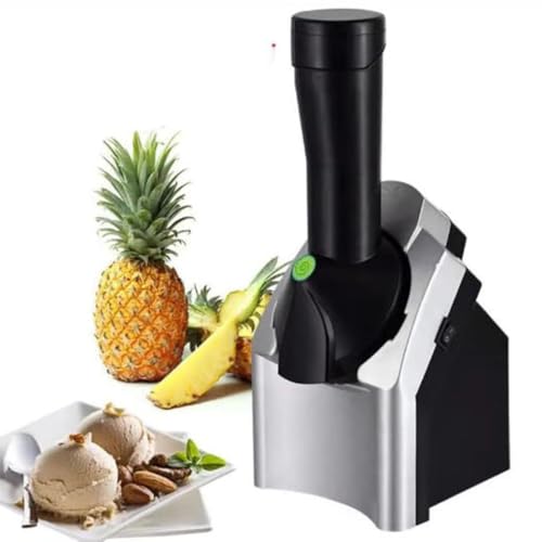 Eismaschine für Zuhause, Dessert-Soft-Serve-Maschine für gesundes Sorbet, Halbgefrorenes, Frozen Joghurt & Fruchteis, Einfach zu bedienen mit klappbarem Deckel