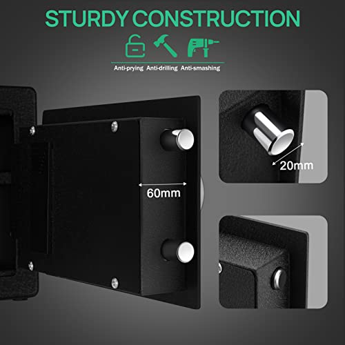 3 In 1 Safe Box, Jinjunye 0.8 Cubic Money Safe With Fingerprint,Password And Backup Keys, Biometric Safe With Touch Screen Keypad For Pistols,Jewelry. Cabinets Safes For Home,Office,Hotel. #TOP4