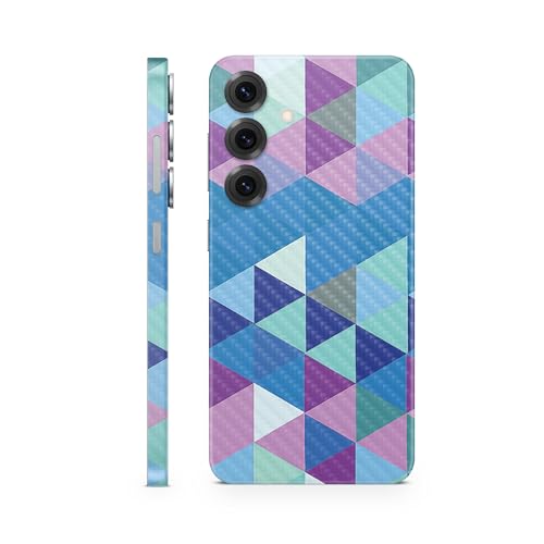 Carbon Fiber Phone Skin Compatible with Samsung Galaxy S25 - Purple Kaleidoscope - Premium 3M Vinyl Protective Wrap Decal Cover - Easy to Apply | Crafted in The USA by MightySkins