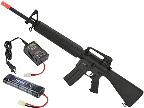Evike Airsoft - CYMA Sport M16A3 AEG Airsoft Rifle (Package: Add 9.6v NiMH Battery + Charger)
