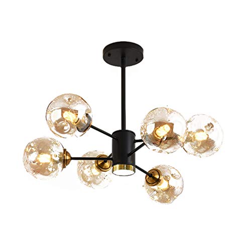 Lustre en verre milieu du siècle moderne luminaire suspendu vintage de salon