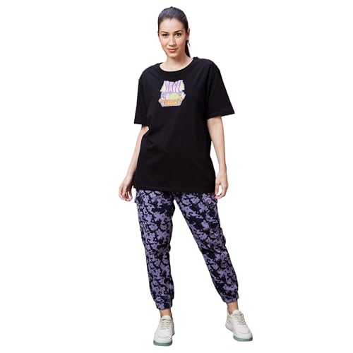 Image of Globus Women Lavender Camo Printed Mid-Rise Regular Fit Casual Cargo-3640482001