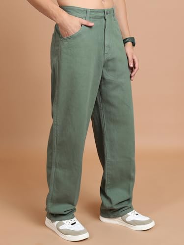 Image of Highlander Men Men's Loose Fit Jeans | Wide Leg | Mid Rise | Cotton | Jeans for Man