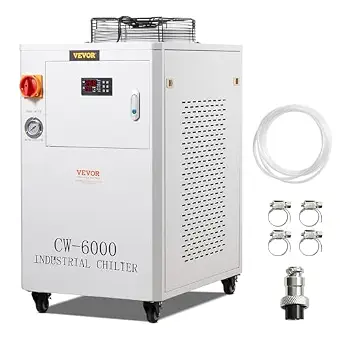 VEVOR Industrial Water Chiller CW6000, 1500W, 15L Capacity, Cooling System for Laser Machines
