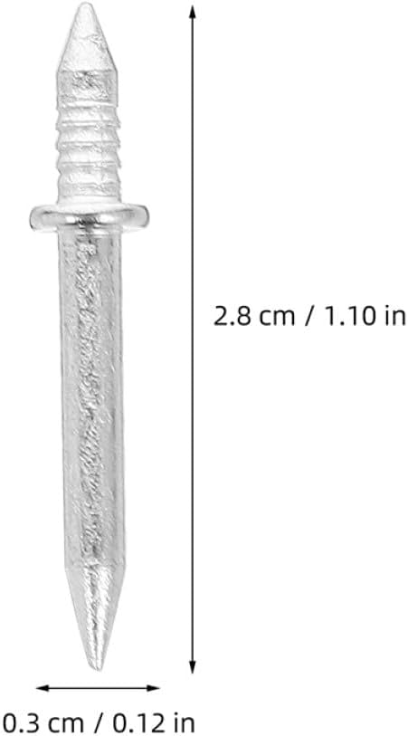 Alipis 200pcs Double Headed Nails Seamless Skirting Thread Nails with 4 Specific Metal Sleeves Invisible Fasteners for Wall Baseboard Installation
