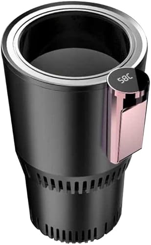 2-in-1 Car Cup Cooler and Warmer Portable 12V Mini Refrigerator Drink Holder (Purple)