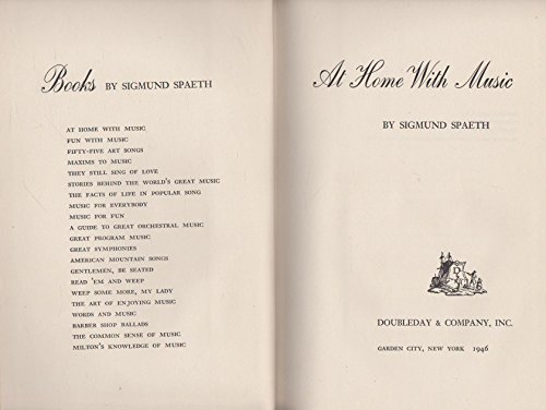 At Home with Music B0007F06SY Book Cover
