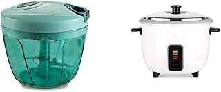 Pigeon Polypropylene By Stovekraft Large Handy And Compact Chopper With 3 Blades For Effortlessly & Joy Rice Cooker With Single Pot, 1 Litres. A Smart Rice Cooker