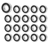 RowGlow 20pcs 6001rs 6001 2RS roulement a bille 12x28x8mm, Roulements gorge profonde 6001-...
