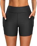 Daci Damen-Badeshorts mit hoher Taille, 12,7 cm, kurz mit Taschen...