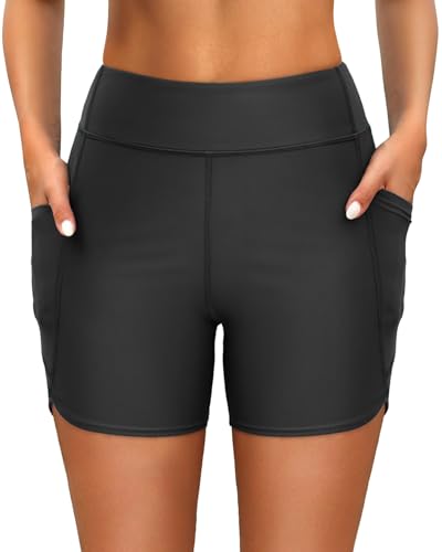 Daci Women High Waisted Swim Shorts - 5