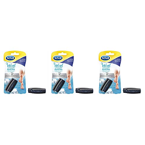 SCHOLL Lot de 3 Velvets Smooth Kit de 2 Rouleaux de Remplacement Grain Extra Exfoliant