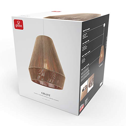 Globe Electric 60332 Grant 1-Light Pendant Lighting, Twine, Matte White, White Fabric Cord by Globe Electric - Image 8
