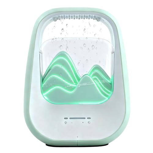 BESTING 8-in-1 White Noise Sound Machine with Aroma Diffuser, Rain Sound Machine for Sleeping, Stress Relief, Waterfall Sound Machine Night Light Timer for Bedroom Office Home Decor, Green