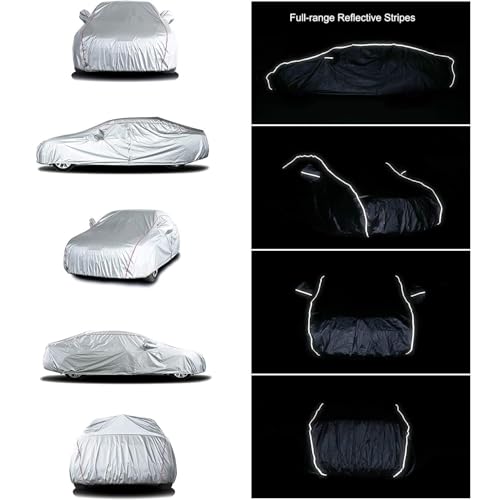 Image of Tecoom Car Covers for Automobiles Door Zipper /Lock Universal Fit Sedan Toyota Camry, Honda Accord, Chevy Malibu, Kia Optima, Hyundai Sonata Nissan Altima Volkswagen Passat Ford Fusion Buick Regal