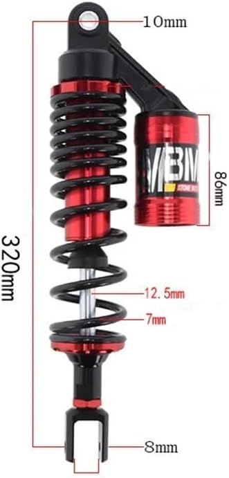 Bike Rear Shock Universal 320mm Motorcycle Shock Absorber Modified Double Gas Cylinders Rear Shock Rear Suspension Acesssories