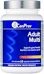 CanPrev Adulte Multi, 60 V-Caps 30-Day Approvisionnement - Non-OGM et sans gluten - Formule multivitamine et multiminérale à haute puissance - Sans fer - Facile à digérer - Vitamines et minéraux quotidiens complets