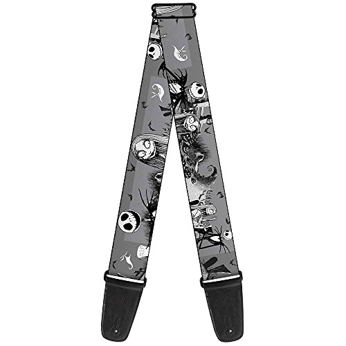 Buckle-Down GS-WDY041 Sangle de guitare Jack Sally Cemetery Scene Gris 5,1 cm de large 86,4 à 152,4 cm - Les Beatles, Paul McCartney, John Lennon, RIngo Starr, George Harrison Buckle-Down GS-WDY041 Sangle de guitare Jack Sally Cemetery Scene Gris 5,1 cm de large 86,4 à 152,4 cm