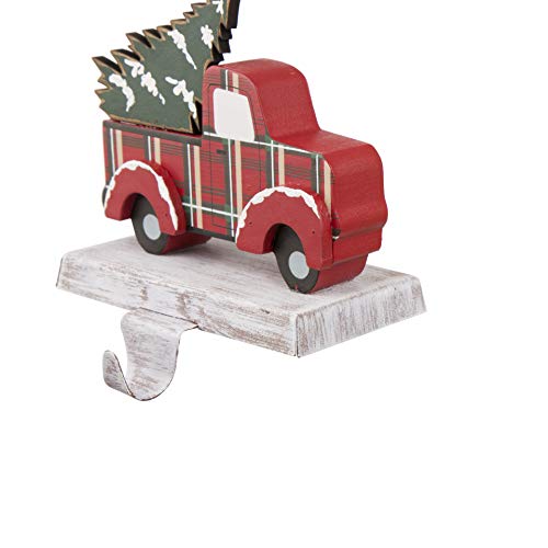 glitzhome Suporte para meias de Natal, caminhão fofo com suporte para meias de árvore de Natal, cabi