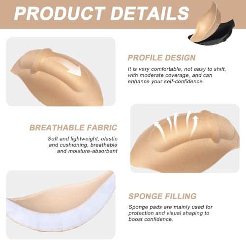 4Pcs Bulge Enhancer Men, Sponge Bulge Enhancing Underwear, Perfect for Swimming Boxers, Briefs, Thongs, Shorts, Halloween Decorations3