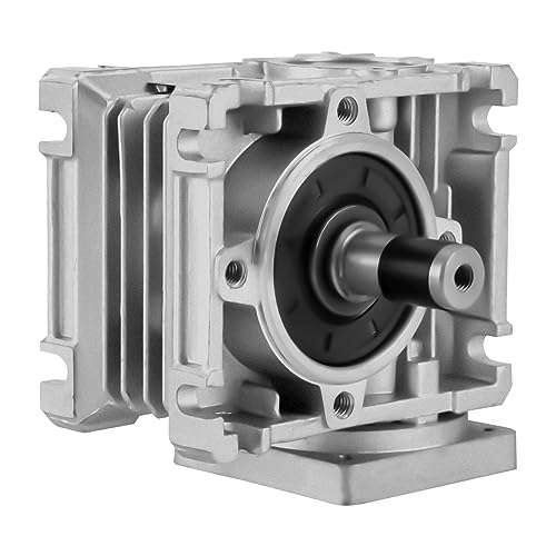 Reductor de engranaje helicoidal NMRV030 Transmisión 10:1 para motor paso a paso reductor en prensas mineras plata 8,1 x 6,3 x 9,7 cm