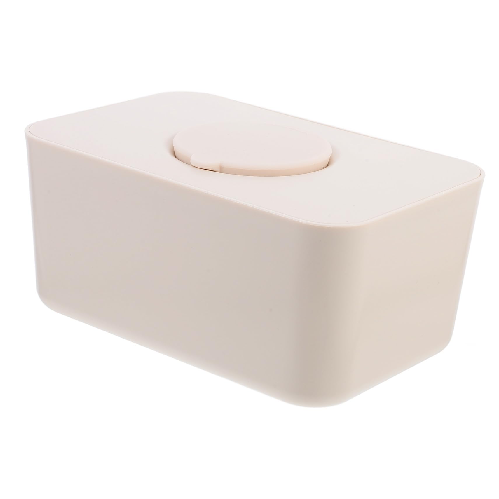 Boîte Distributrice pour Conserver les Mouchoirs de Lingettes Humides en Silicone Beige, Grosse Capacité, Multifonctionnelle et Étanche Toujours Humides