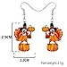 NEWEI Acrylic Thanksgiving Anime Turkey Chicken Earrings For Women Fashion Charm Jewelry Gifts (Orange)