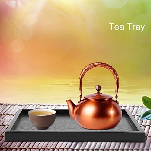 Tray, Wooden Trays, Black Serving Tray, Tea/drink Platter, Rectangular Wooden Coffee Table Tray, Small Dinner Serving Tray Used in Bedroom, Living Room, Kitchen, Hospital(30 * 24)