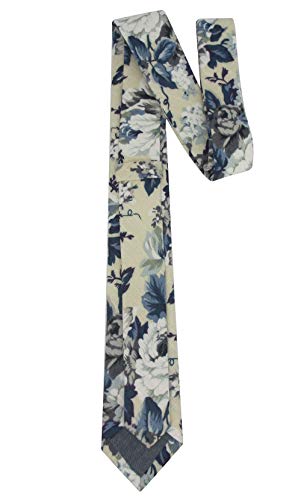 Image of Kebocis Mens Skinny Cotton Floral Tie for Men
