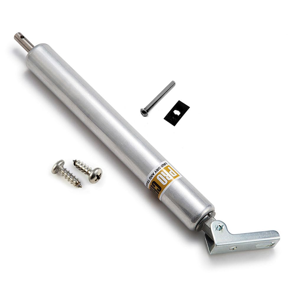 Laundry Chute Door Closer. 8 inch Hydraulic retracted Piston Pump with Bracket & Clevis Parts for Side & Bottom hinged Trash Intake Doors.