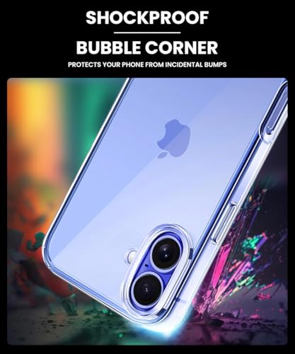 Image of WOW IMAGINE Crystal Clear Transparent Back Case Cover Compatible with iPhone 16 Plus | Full Device & Camera Protection Shockproof TPU | Flexible Silicone Back Cover Case - Transparent