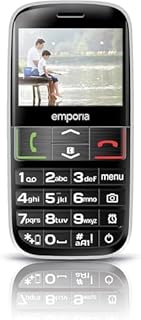 Emporia Euphoria V50_001 Telefon Komórkowy dla Seniorów, Czarny, Duże Przyciski