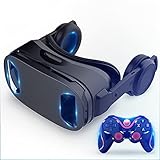 ✔Comfortable and lightweight - The VR headset mask is made of super soft breathing fabric and provides a fully adjustable headband that can be used comfortably during wearing. After starting a game with VR goggles and watching a VR movie, you never want to take it off again. The vision protection system and soft nose pads reduce stress and provide a comfortable wearing experience.