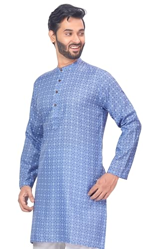 Image of Studio Shringaar Men's Cotton Relaxed Fit Straight Kurta