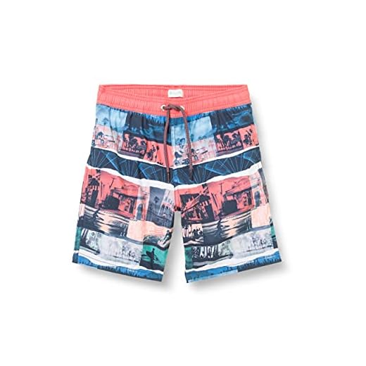 Sanetta Jungen Badewebshort rot Badehose, Coral, 140