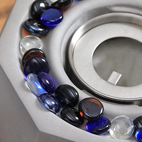 Homcom Concrete Tabletop Fireplace, 9" Portable Alcohol Fireplace With Lid For Indoor And Outdoor, 0.1 Gal Max 215 Sq. Ft., Burns Up With Liquid Alcohol And Solid Alcohol, Light Grey #TOP7