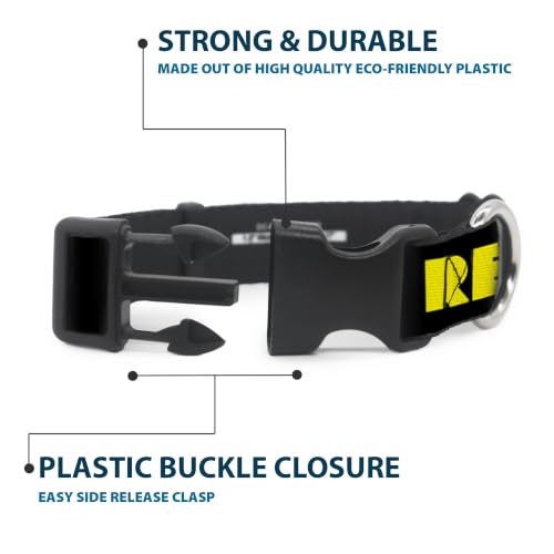 Collier de clip Buckle Down Shit Devient véritable Noir Jaune Medium - 5