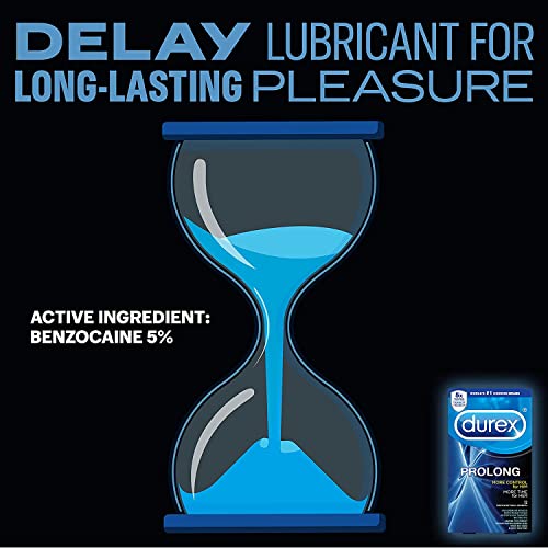 Durex Prolong Condoms, Ultra Fine, Ribbed, Dotted With Delay Lubricant Natural Rubber Latex Condoms For Men, Fsa & Hsa Eligible, 12 Count (Pack Of 3) #TOP1