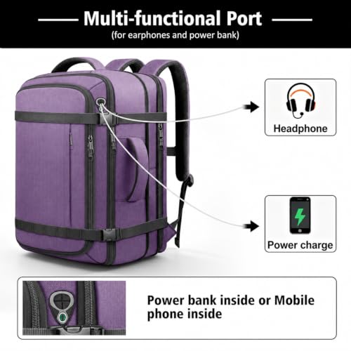 Image of Travelability Expandable Carry On Backpack 1-7 DAYS Roomy Capacity